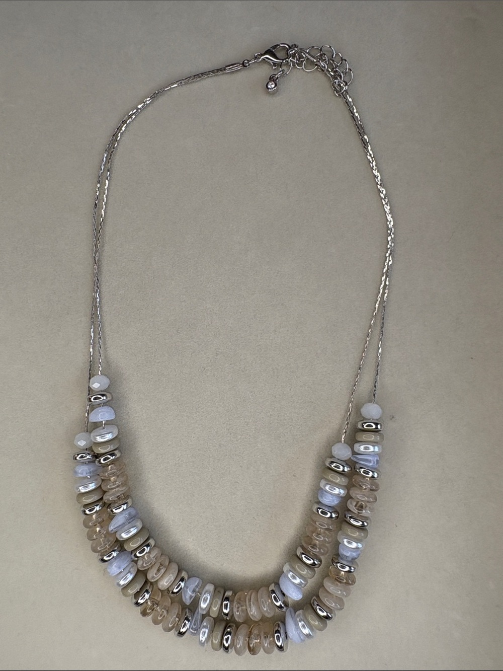 Cutie Beaded Necklace - Silver-tone Accents